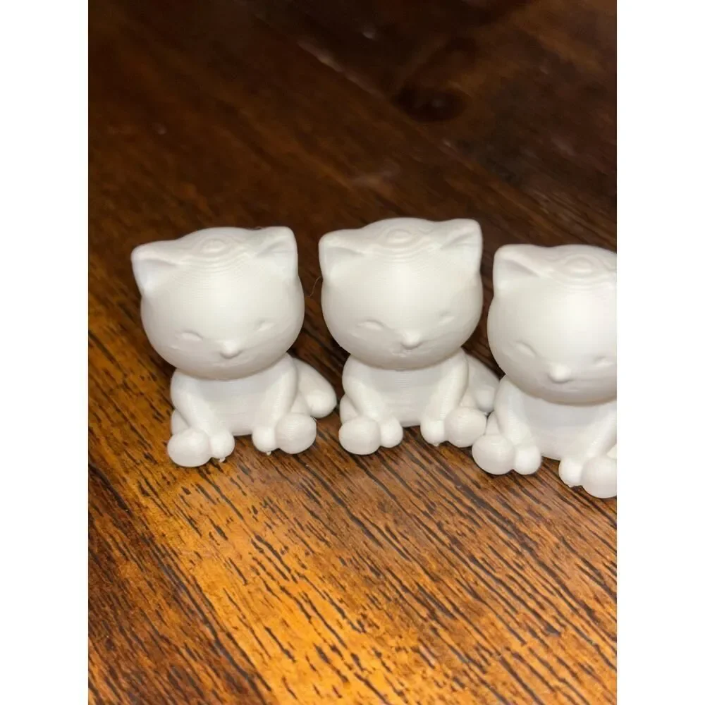 Chibi Kitty Cat Figure Set of 20 Unpainted White | Paint Your Own DIY Craft Kit